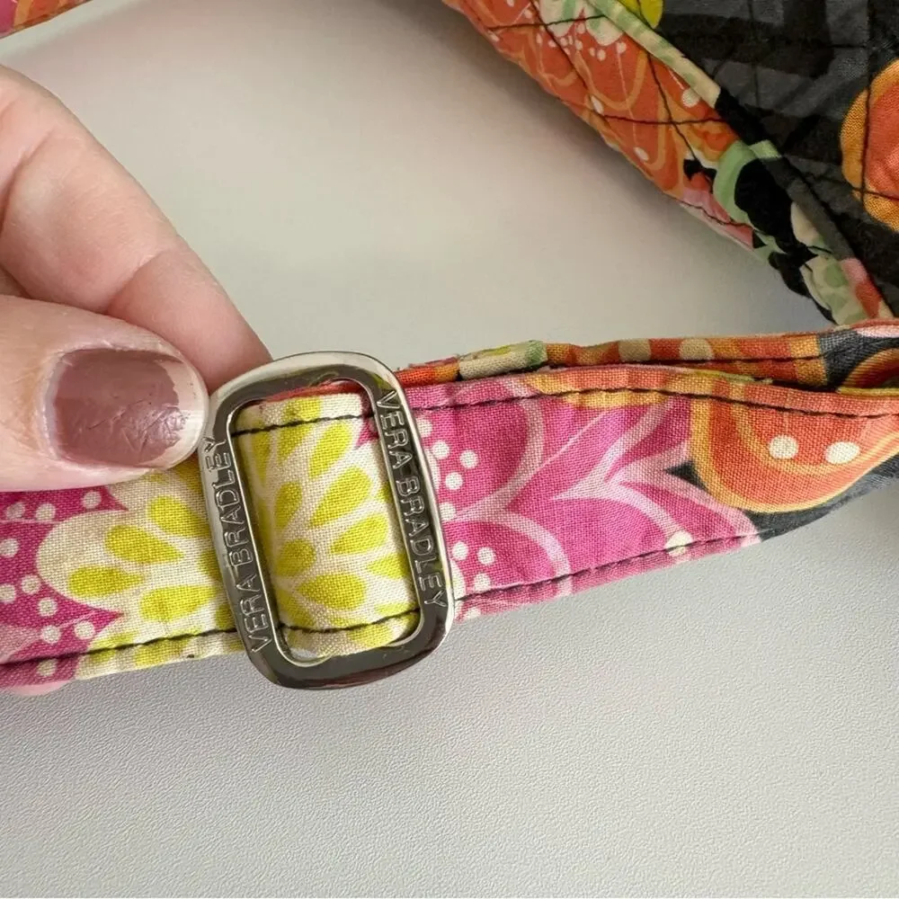 Vera Bradley Floral Ziggy‎ Zinnia Iconic Hipster Crossbody Shoulder Bag Orange S